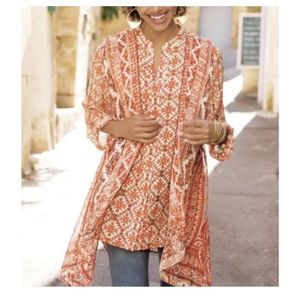 NWT Soft Surroundings Paysan Tunic Top S NEW